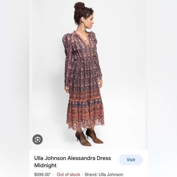 Ulla Johnson Alessandra Silk Dress in Midnight - Picture 10 of 14